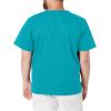 Cherokee Scrubs for Men Tuckable V-Neck Nursing Scrub Top with Chest Pocket, Side Vents & 2-Way Stretch Fabric – 4743(Teal Blue)