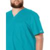 Cherokee Scrubs for Men Tuckable V-Neck Nursing Scrub Top with Chest Pocket, Side Vents & 2-Way Stretch Fabric – 4743(Teal Blue)