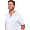 Cherokee Scrubs for Men Tuckable V-Neck Nursing Scrub Top with Chest Pocket, Side Vents & 2-Way Stretch Fabric – 4743(White)