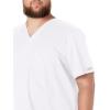 Cherokee Scrubs for Men Tuckable V-Neck Nursing Scrub Top with Chest Pocket, Side Vents & 2-Way Stretch Fabric – 4743(White)