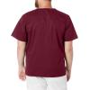 Cherokee Scrubs for Men Tuckable V-Neck Nursing Scrub Top with Chest Pocket, Side Vents & 2-Way Stretch Fabric – 4743(Wine)