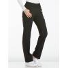 Cherokee Scrubs for Women Mid Rise Straight Leg Scrub Pants For Women Pull-on Bottoms with 6 Pockets & 360° Stretch – CK002(Black)