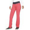 Cherokee Scrubs for Women Mid Rise Straight Leg Scrub Pants For Women Pull-on Bottoms with 6 Pockets & 360° Stretch – CK002(Bright Guava)