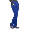 Cherokee Scrubs for Women Mid Rise Straight Leg Scrub Pants For Women Pull-on Bottoms with 6 Pockets & 360° Stretch – CK002(Galaxy Blue)