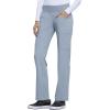 Cherokee Scrubs for Women Mid Rise Straight Leg Scrub Pants For Women Pull-on Bottoms with 6 Pockets & 360° Stretch – CK002(Grey)