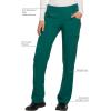 Cherokee Scrubs for Women Mid Rise Straight Leg Scrub Pants For Women Pull-on Bottoms with 6 Pockets & 360° Stretch – CK002(Hunter Green)