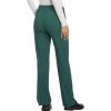 Cherokee Scrubs for Women Mid Rise Straight Leg Scrub Pants For Women Pull-on Bottoms with 6 Pockets & 360° Stretch – CK002(Hunter Green)