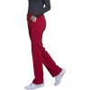 Cherokee Scrubs for Women Mid Rise Straight Leg Scrub Pants For Women Pull-on Bottoms with 6 Pockets & 360° Stretch – CK002(Red)