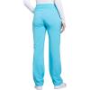 Cherokee Scrubs for Women Mid Rise Straight Leg Scrub Pants For Women Pull-on Bottoms with 6 Pockets & 360° Stretch – CK002(Turquoise)