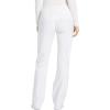 Cherokee Scrubs for Women Mid Rise Straight Leg Scrub Pants For Women Pull-on Bottoms with 6 Pockets & 360° Stretch – CK002(White)