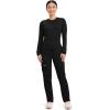 Cherokee Scrubs for Women Mid Rise Tapered Leg Drawstring Pant with 5 Pockets, Cargo Bottom with 2 Way Stretch Fabric- WW105(Black)