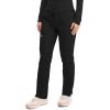 Cherokee Scrubs for Women Mid Rise Tapered Leg Drawstring Pant with 5 Pockets, Cargo Bottom with 2 Way Stretch Fabric- WW105(Black)