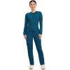 Cherokee Scrubs for Women Mid Rise Tapered Leg Drawstring Pant with 5 Pockets, Cargo Bottom with 2 Way Stretch Fabric- WW105(Caribbean Blue)