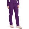 Cherokee Scrubs for Women Mid Rise Tapered Leg Drawstring Pant with 5 Pockets, Cargo Bottom with 2 Way Stretch Fabric- WW105(Eggplant)