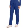 Cherokee Scrubs for Women Mid Rise Tapered Leg Drawstring Pant with 5 Pockets, Cargo Bottom with 2 Way Stretch Fabric- WW105(Galaxy Blue)
