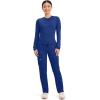 Cherokee Scrubs for Women Mid Rise Tapered Leg Drawstring Pant with 5 Pockets, Cargo Bottom with 2 Way Stretch Fabric- WW105(Galaxy Blue)