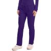 Cherokee Scrubs for Women Mid Rise Tapered Leg Drawstring Pant with 5 Pockets, Cargo Bottom with 2 Way Stretch Fabric- WW105(Grape)
