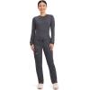 Cherokee Scrubs for Women Mid Rise Tapered Leg Drawstring Pant with 5 Pockets, Cargo Bottom with 2 Way Stretch Fabric- WW105(Pewter)