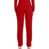 Cherokee Scrubs for Women Mid Rise Tapered Leg Drawstring Pant with 5 Pockets, Cargo Bottom with 2 Way Stretch Fabric- WW105(Red)
