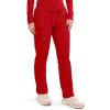 Cherokee Scrubs for Women Mid Rise Tapered Leg Drawstring Pant with 5 Pockets, Cargo Bottom with 2 Way Stretch Fabric- WW105(Red)