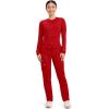 Cherokee Scrubs for Women Mid Rise Tapered Leg Drawstring Pant with 5 Pockets, Cargo Bottom with 2 Way Stretch Fabric- WW105(Red)
