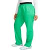 Cherokee Scrubs for Women Mid Rise Tapered Leg Drawstring Pant with 5 Pockets, Cargo Bottom with 2 Way Stretch Fabric- WW105(Sparkling Jade)