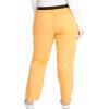 Cherokee Scrubs for Women Mid Rise Tapered Leg Drawstring Pant with 5 Pockets, Cargo Bottom with 2 Way Stretch Fabric- WW105(Sweet Cantaloupe)