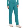 Cherokee Scrubs for Women Mid Rise Tapered Leg Drawstring Pant with 5 Pockets, Cargo Bottom with 2 Way Stretch Fabric- WW105(Teal Blue)