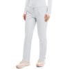 Cherokee Scrubs for Women Mid Rise Tapered Leg Drawstring Pant with 5 Pockets, Cargo Bottom with 2 Way Stretch Fabric- WW105(White)