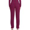 Cherokee Scrubs for Women Mid Rise Tapered Leg Drawstring Pant with 5 Pockets, Cargo Bottom with 2 Way Stretch Fabric- WW105(Wine)