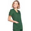 Cherokee Scrubs for Women Mock Wrap Nursing Scrub Top with 3 Pockets, Side Vent & Stretch Back Panels Medical Uniform – WW650(Hunter)