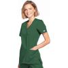 Cherokee Scrubs for Women Mock Wrap Nursing Scrub Top with 3 Pockets, Side Vent & Stretch Back Panels Medical Uniform – WW650(Hunter)