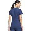 Cherokee Scrubs for Women Mock Wrap Nursing Scrub Top with 3 Pockets, Side Vent & Stretch Back Panels Medical Uniform – WW650(Navy)