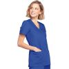 Cherokee Scrubs for Women Mock Wrap Nursing Scrub Top with 3 Pockets, Side Vent & Stretch Back Panels Medical Uniform – WW650(Royal)