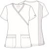 Cherokee Scrubs for Women Mock Wrap Nursing Scrub Top with 3 Pockets, Side Vent & Stretch Back Panels Medical Uniform – WW650(White)