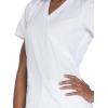 Cherokee Scrubs for Women Mock Wrap Nursing Scrub Top with 3 Pockets, Side Vent & Stretch Back Panels Medical Uniform – WW650(White)