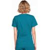 Cherokee Scrubs for Women Mock Wrap Nursing Scrub Top with 3 Pockets, Side Vents, Ultra Soft 2-Way Stretch Fabric – 4728(Caribbean Blue)