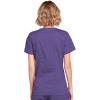Cherokee Scrubs for Women Mock Wrap Nursing Scrub Top with 3 Pockets, Side Vents, Ultra Soft 2-Way Stretch Fabric – 4728(Grape)