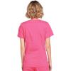 Cherokee Scrubs for Women Mock Wrap Nursing Scrub Top with 3 Pockets, Side Vents, Ultra Soft 2-Way Stretch Fabric – 4728(Shocking Pink)
