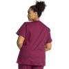 Cherokee Scrubs for Women Mock Wrap Nursing Scrub Top with 3 Pockets, Side Vents, Ultra Soft 2-Way Stretch Fabric – 4728(Wine)