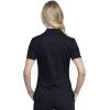 Cherokee Scrubs for Women Polo Top Snap Front Tuckable Scrub Shirt with Chest Pocket, Mesh Panels, Stretch Easy Care – WW698(Black)
