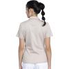 Cherokee Scrubs for Women Polo Top Snap Front Tuckable Scrub Shirt with Chest Pocket, Mesh Panels, Stretch Easy Care – WW698(Khaki)