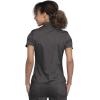 Cherokee Scrubs for Women Polo Top Snap Front Tuckable Scrub Shirt with Chest Pocket, Mesh Panels, Stretch Easy Care – WW698(Pewter)