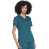 Cherokee Scrubs for Women Tuckable V-Neck O.R. Scrub Top with Chest Pocket,Soft Stretch,Easy Care Medical Uniform – WW657(Caribbean Blue)