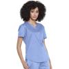 Cherokee Scrubs for Women Tuckable V-Neck O.R. Scrub Top with Chest Pocket,Soft Stretch,Easy Care Medical Uniform – WW657(Ciel)