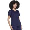 Cherokee Scrubs for Women Tuckable V-Neck O.R. Scrub Top with Chest Pocket,Soft Stretch,Easy Care Medical Uniform – WW657(Navy)