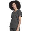 Cherokee Scrubs for Women Tuckable V-Neck O.R. Scrub Top with Chest Pocket,Soft Stretch,Easy Care Medical Uniform – WW657(Pewter)