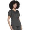 Cherokee Scrubs for Women Tuckable V-Neck O.R. Scrub Top with Chest Pocket,Soft Stretch,Easy Care Medical Uniform – WW657(Pewter)