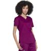 Cherokee Scrubs for Women Tuckable V-Neck O.R. Scrub Top with Chest Pocket,Soft Stretch,Easy Care Medical Uniform – WW657(Wine)