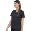 Cherokee Scrubs for Women V-Neck Scrub Top with 2 Pockets, Ultra Soft Stretch, Durable Easy Care Medical Uniform – WW612(Black)